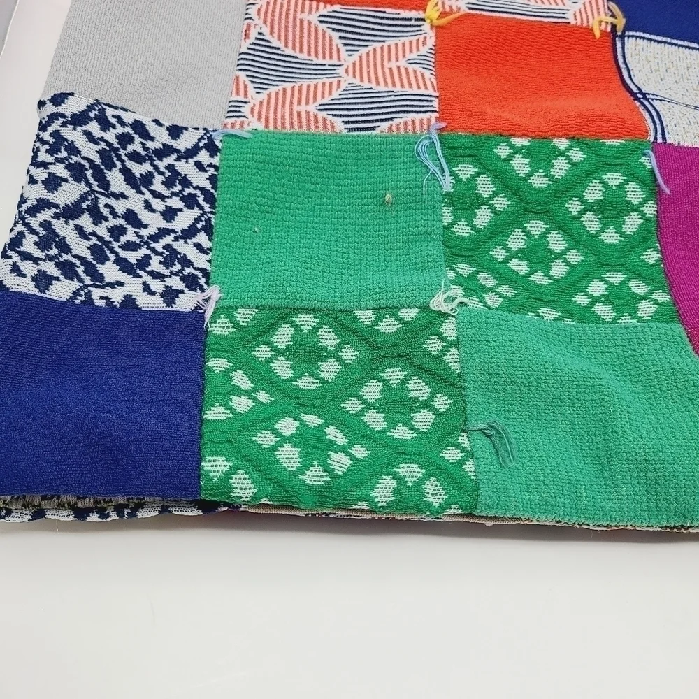 Unbranded | Multicolored Mixed Print Patchwork Handmade Blanket (One Size)